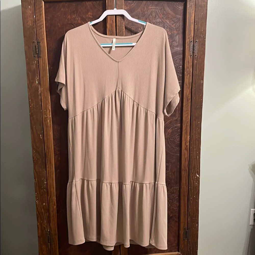 Beige mitoshop Women's Dress
